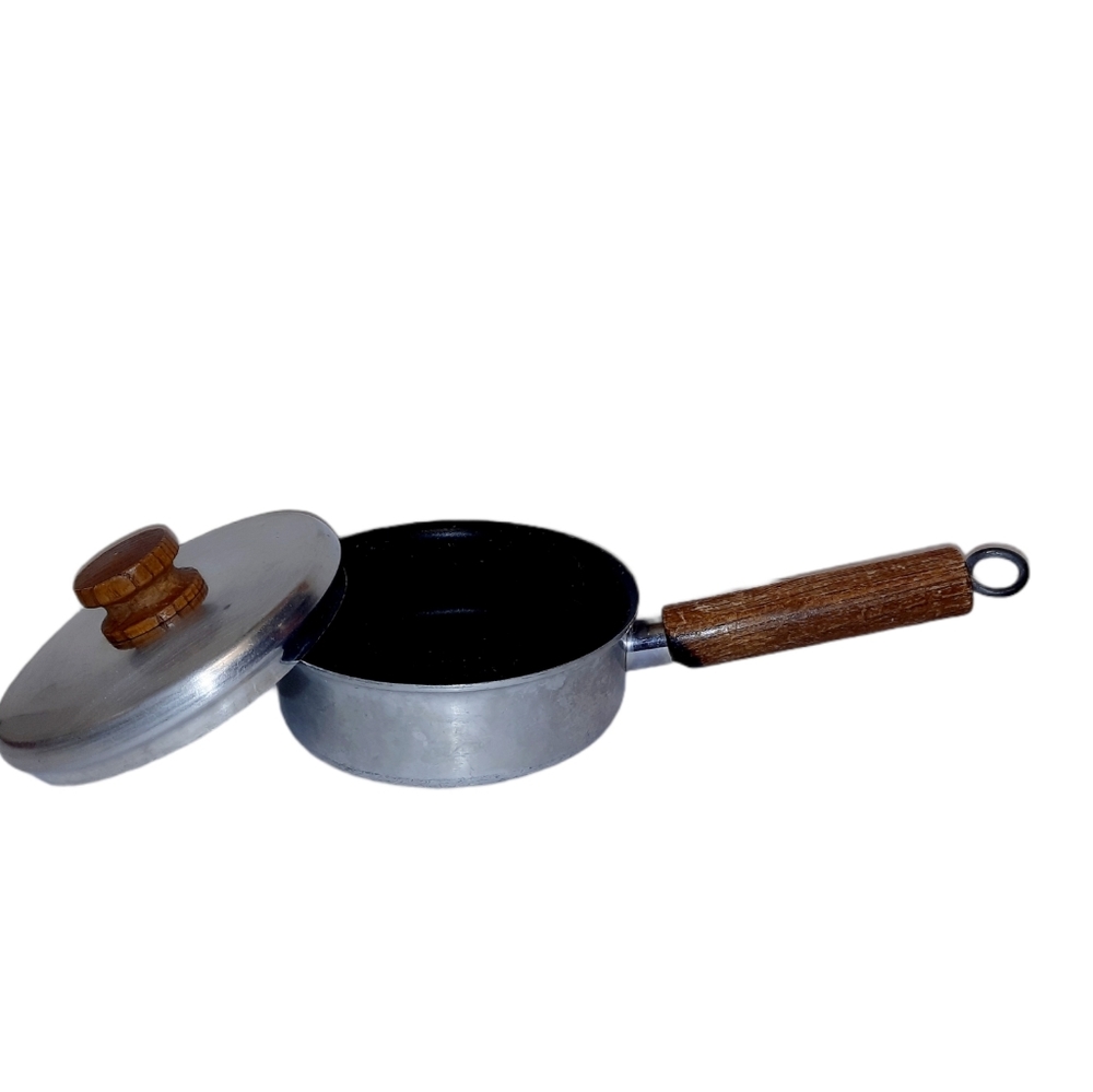 Mirro 1qt 150ml Lidded Pot Pan Wooden Handle 54221 Vintage Cottagecore